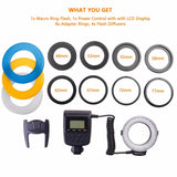 Speedlite RF-550D 14-In-1 Macro LED Ring Flash For Canon Nikon Sony Olympus Panasonic Pentax